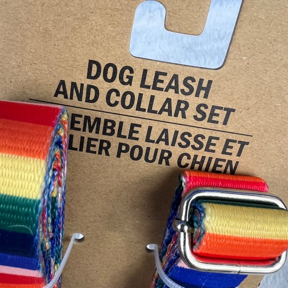 NWT🤩 |•DESIGN•| Rainbow Multicolor Colorful Leash/Lead & Collar Size L/XL - Picture 4 of 7